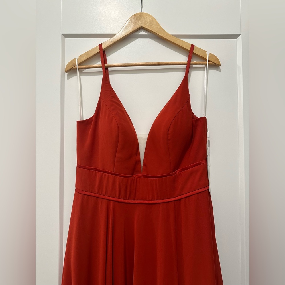 Kanali K burnt orange long formal dress Size 10